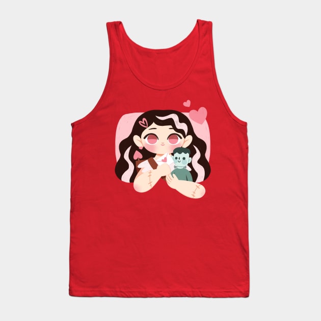 Frankenstein Cupid Tank Top by Lobomaravilha